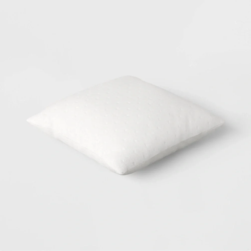 Threshold Bundle of 2 Quilted White Velvet Square Throw Pillows